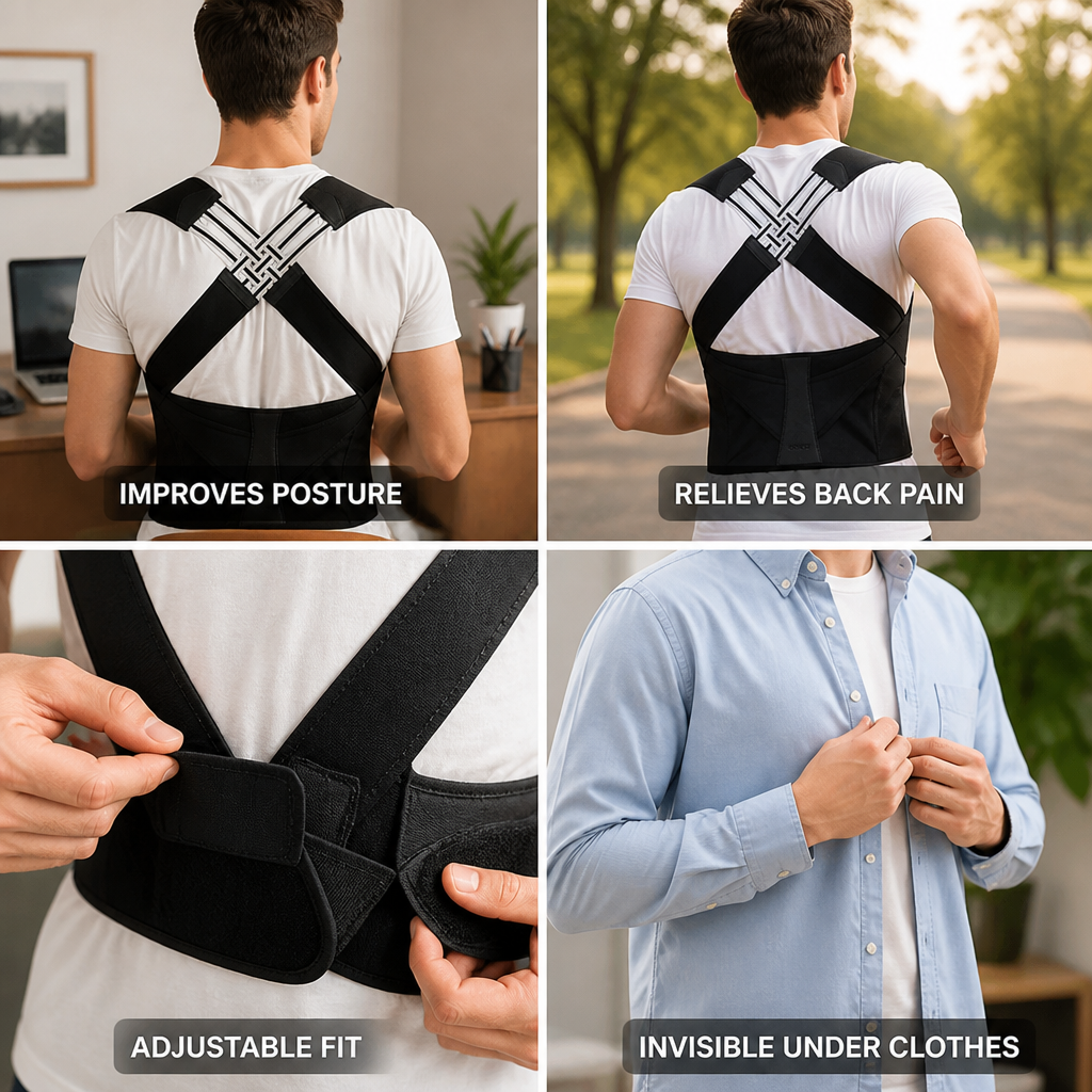 Posture Corrector Adjustable Breathable Invisible