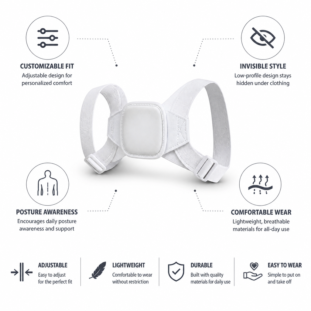 Posture Corrector Adjustable Invisible Back Support