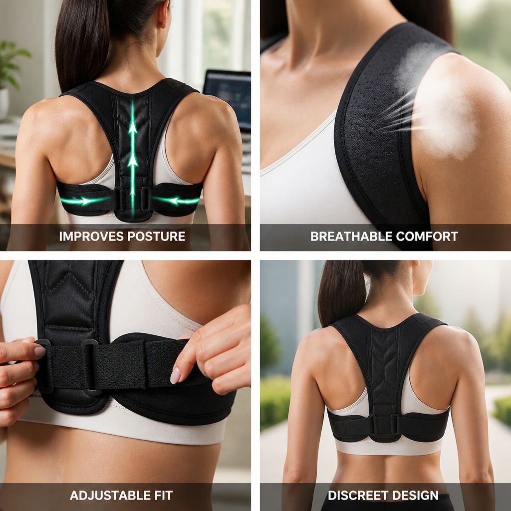 Posture Corrector Ergonomic Adjustable Breathable