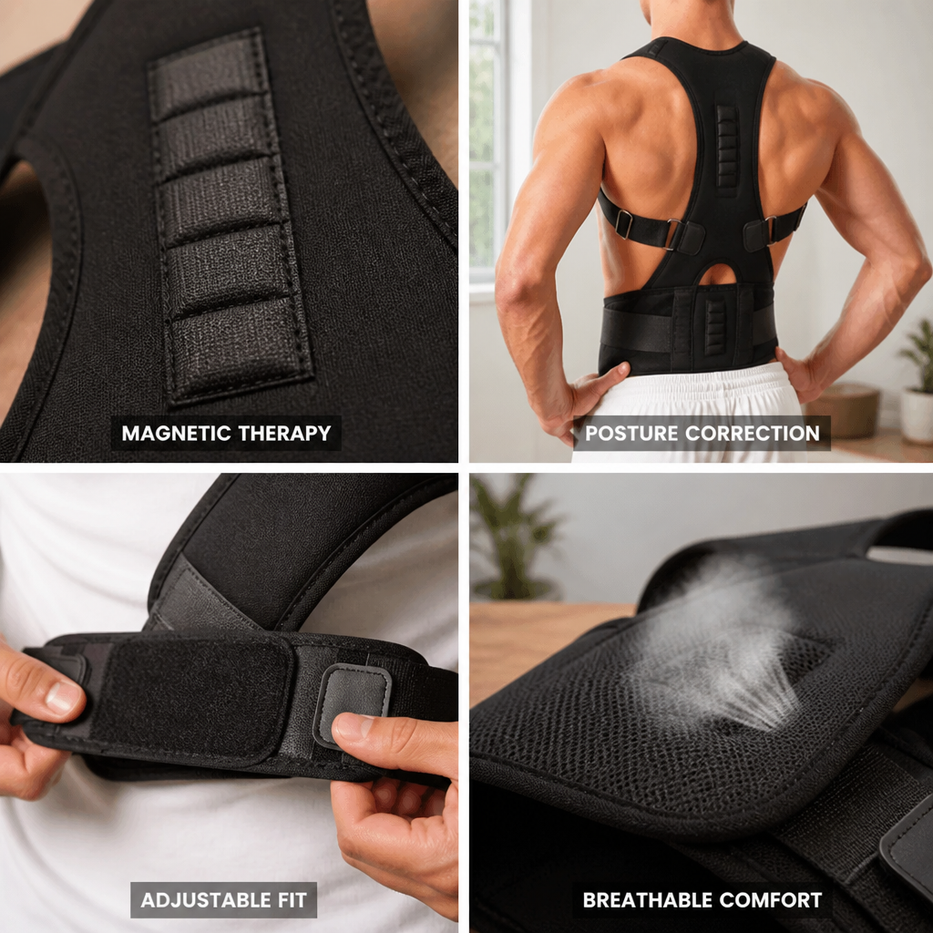 Posture Corrector Magnetic Therapy & Breathable Fabric