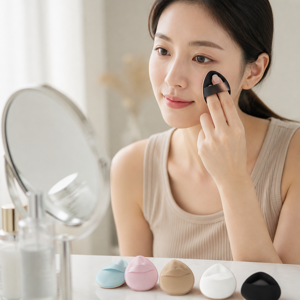 Powder Puff Teardrop Precision Tip & Finger-Size Control