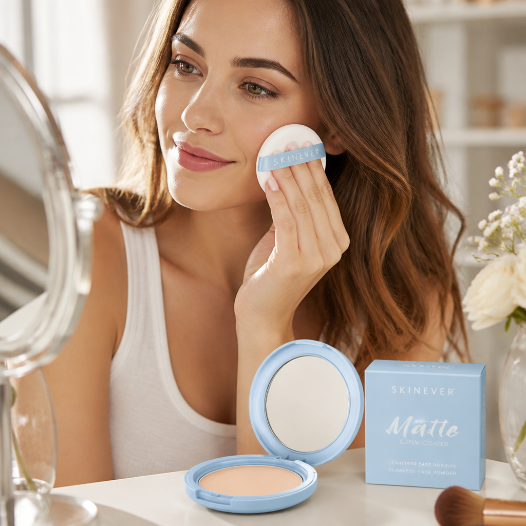 Pressed Powder Compact Waterproof Matte Finish & Oil Control