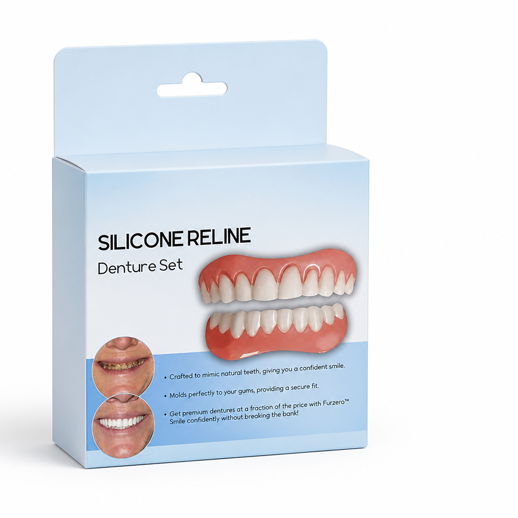 Removable Denture Set Natural-Look Comfort-Fit Silicone