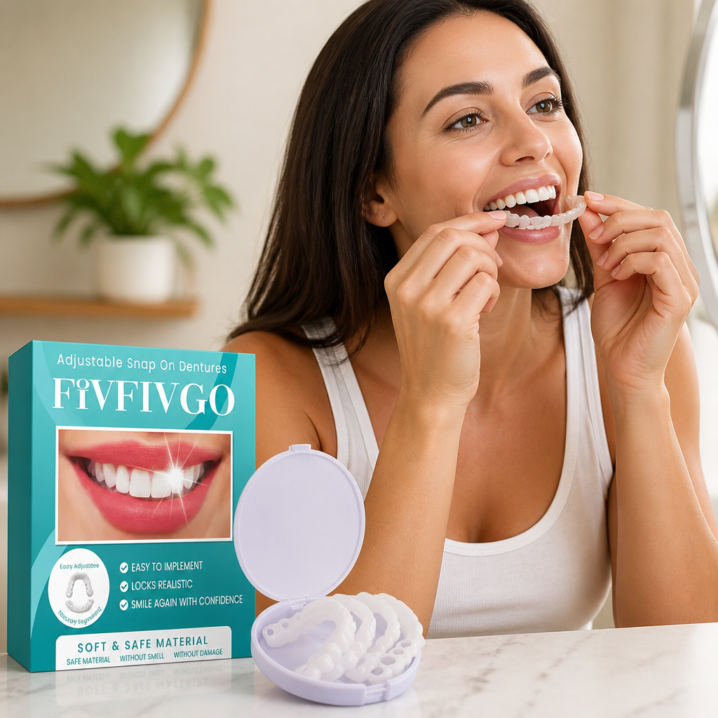 Removable Veneers Snap-On Adjustable Natural-Looking