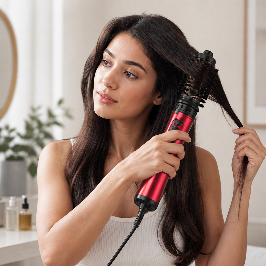 Rotating Hair Brush Interchangeable Barrels & Tourmaline Ceramic