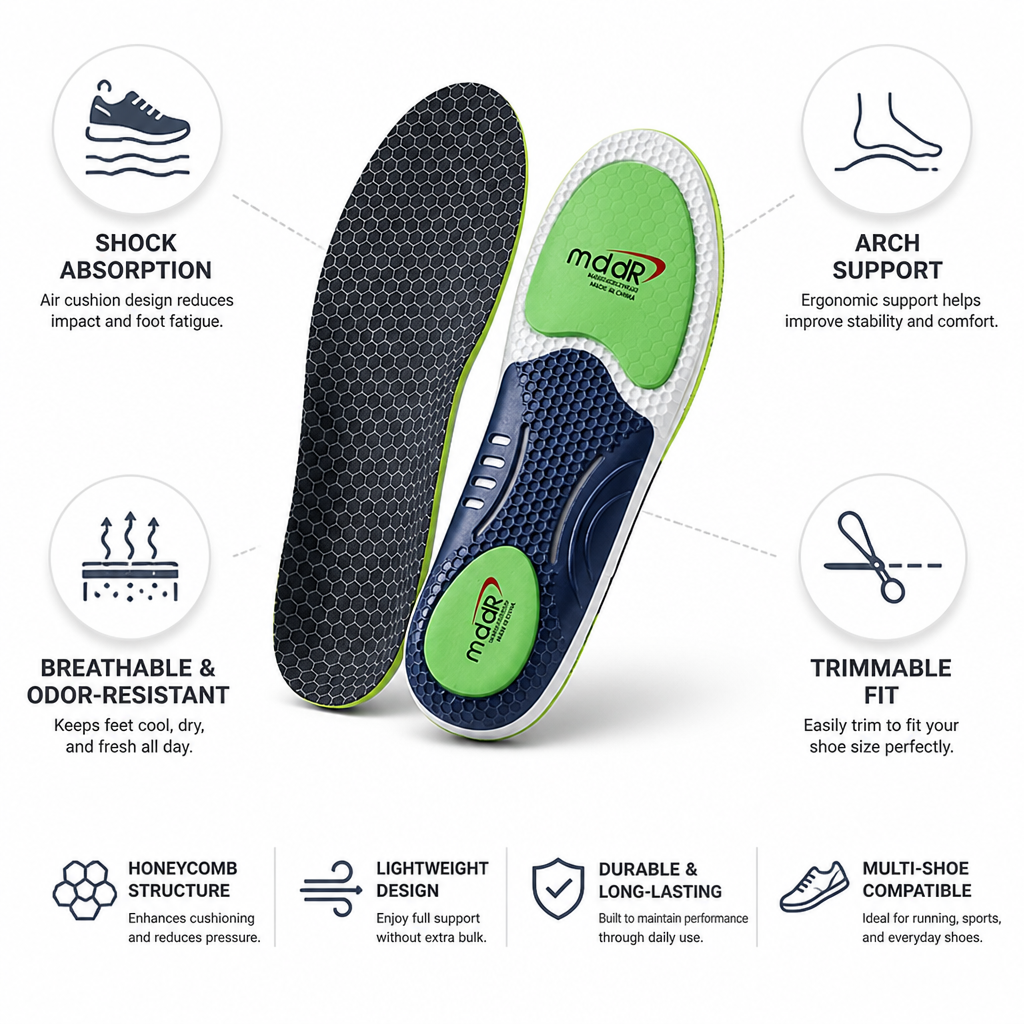 Running Insole Honeycomb Air Cushion Arch Support