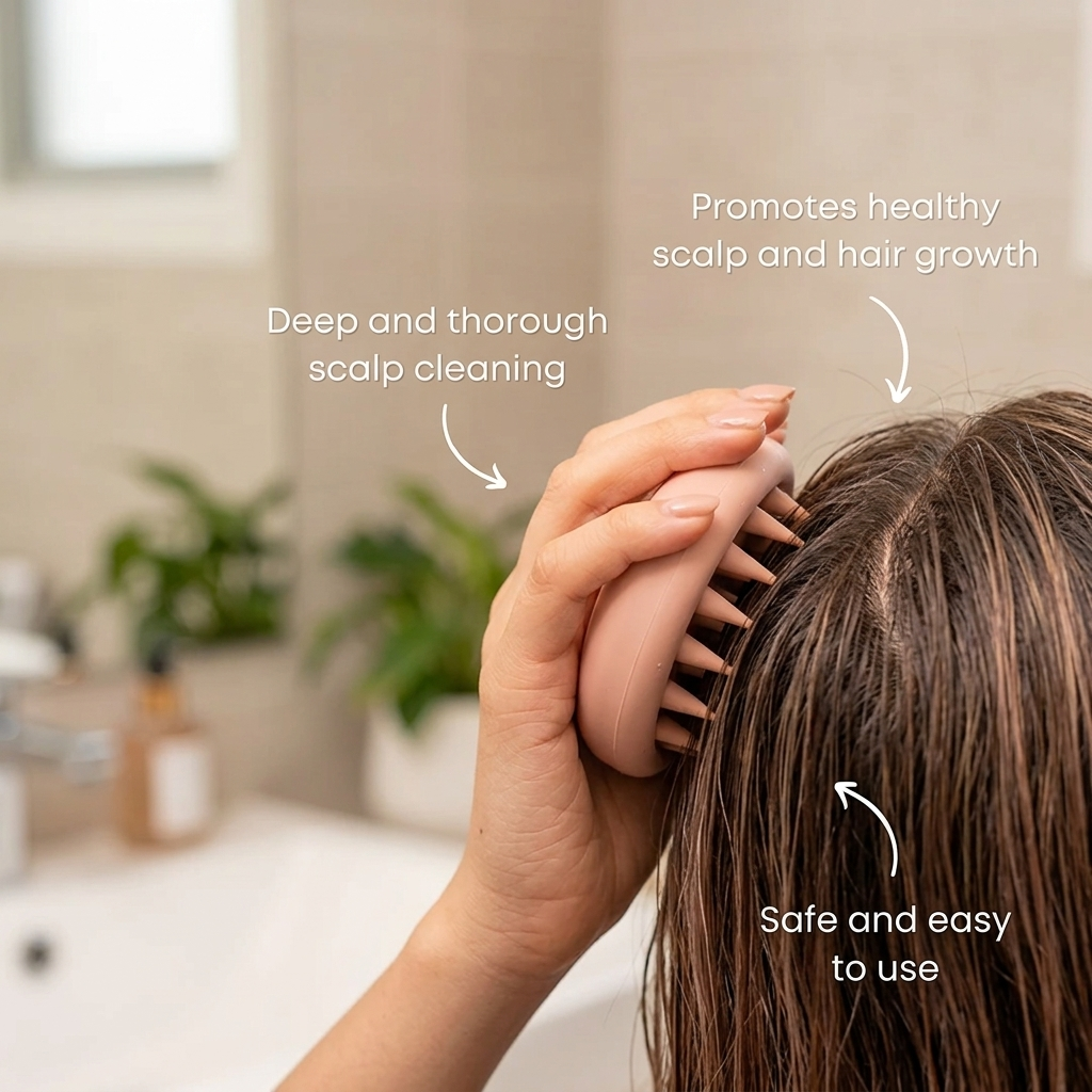 Scalp Scrubber Silicone BPA-Free Deep Cleansing