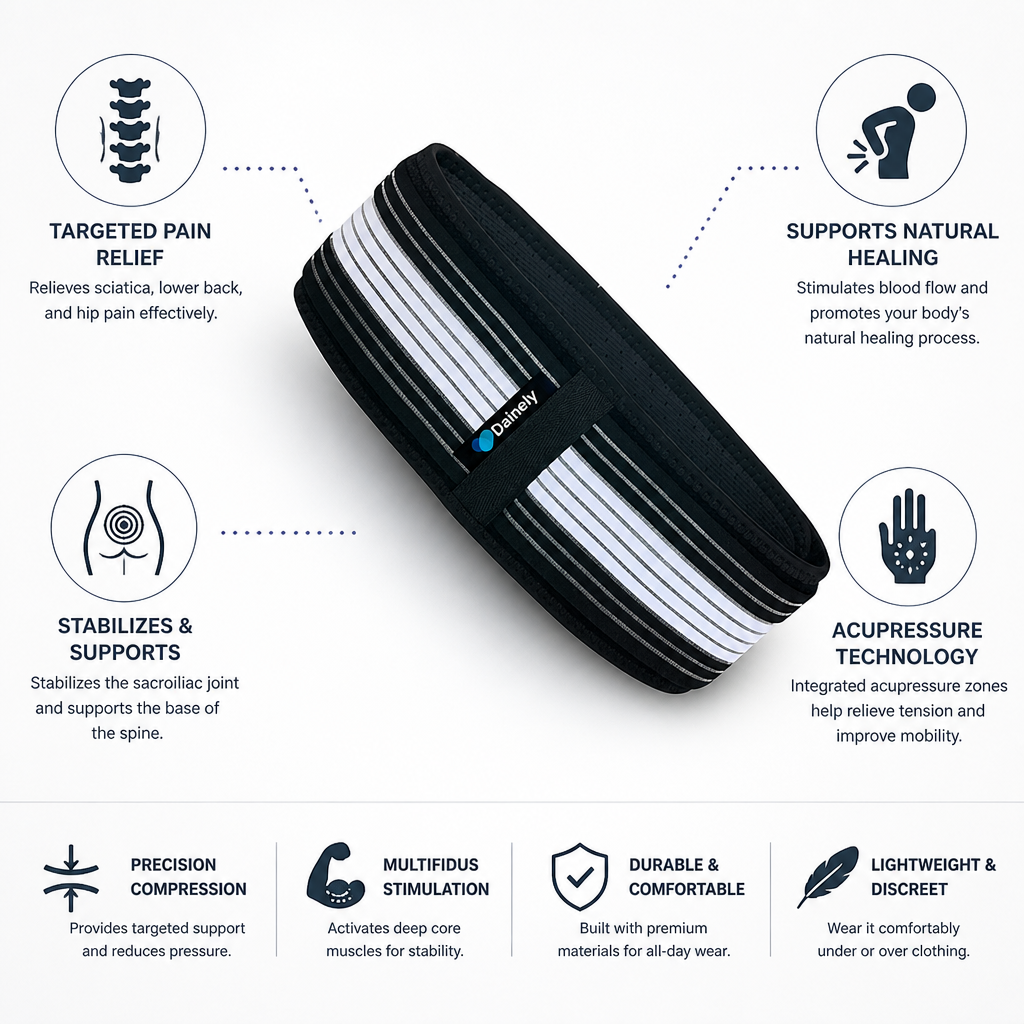 Sciatica Relief Belt Targeted Compression & Multifidus Stimulation