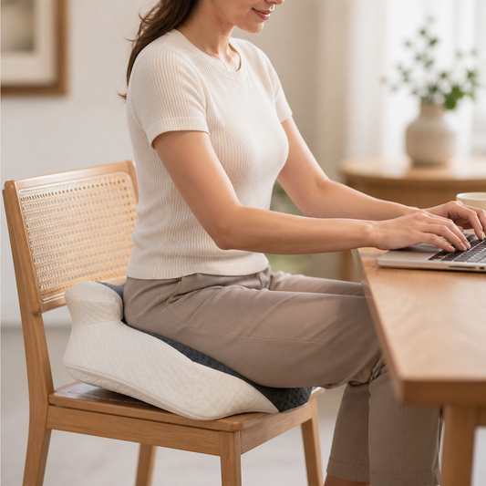 Seat Cushion Contoured Memory Foam Breathable Cover
