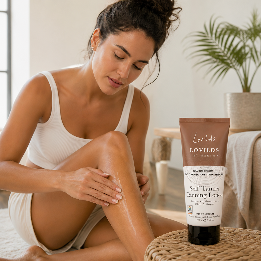 Self-Tanning Lotion Fast-Absorbing Streak-Free Hydrating