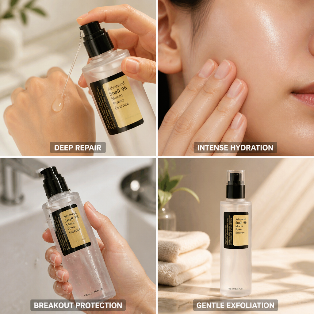 Serum Snail Mucin Repairing Hyaluronic & Glycolic Acids
