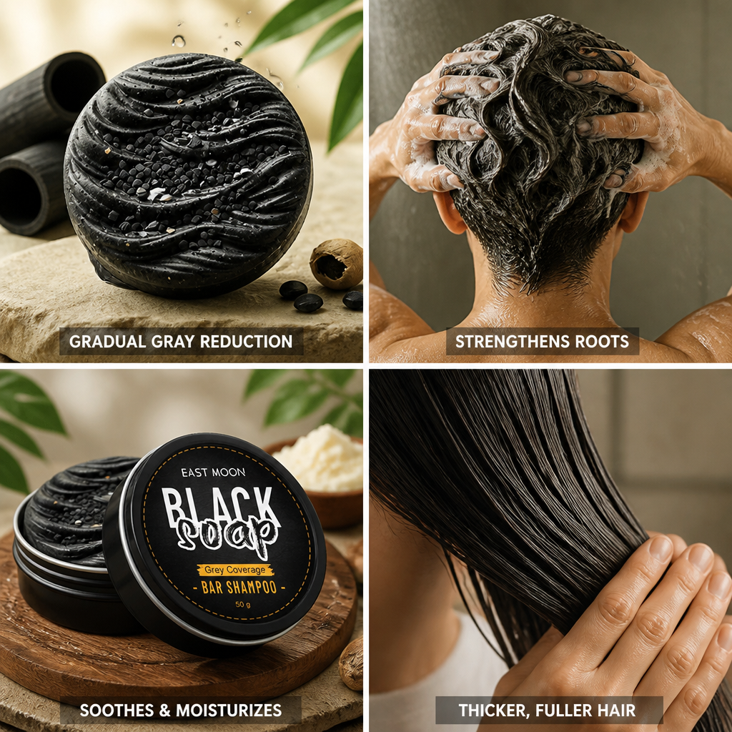 Shampoo Gradual Gray Reduction Shea Butter & Charcoal
