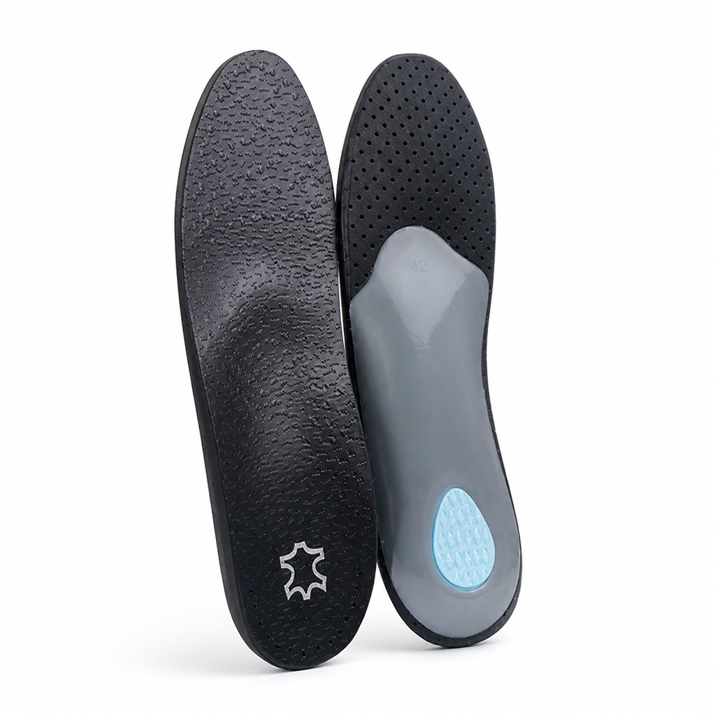 Shoe Insoles Arch Support Cowhide Leather & Activated Carbon