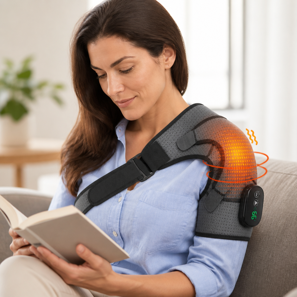 Shoulder Brace 3-Mode Heat & Massage USB Rechargeable