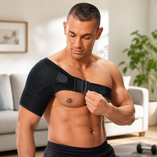 Shoulder Brace Adjustable Compression Ergonomic Fits 24-46 In Chest