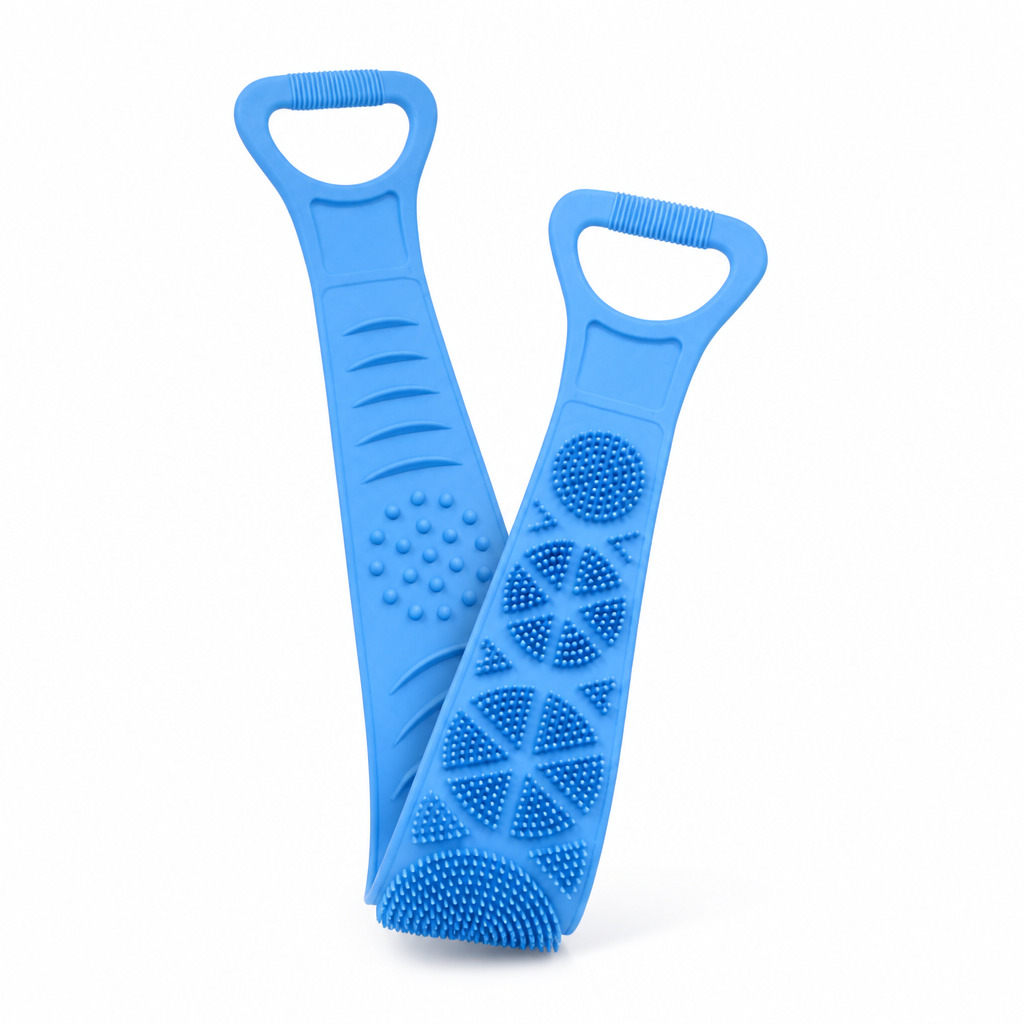 Shower Brush Double-Sided Silicone Exfoliating & Massaging