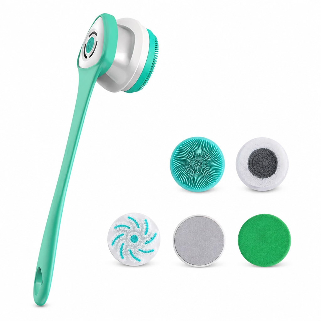 Shower Brush Electric Rotating Head Long Handle