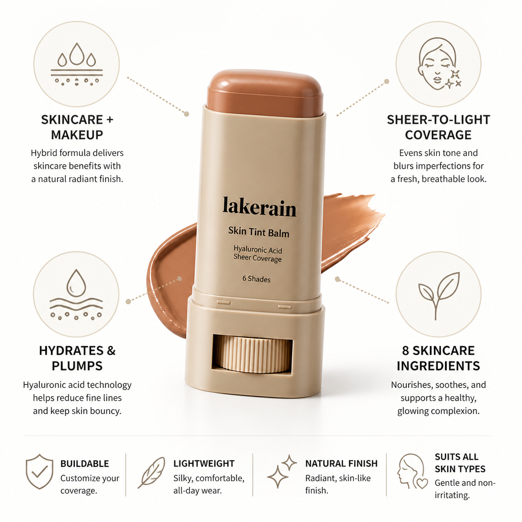 Skin Tint Balm Hyaluronic Acid Sheer Coverage 6 Shades