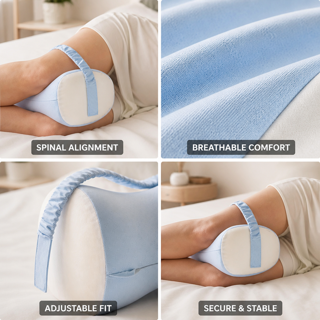 Sleep Pillow Ergonomic Contoured Hip & Thigh Support