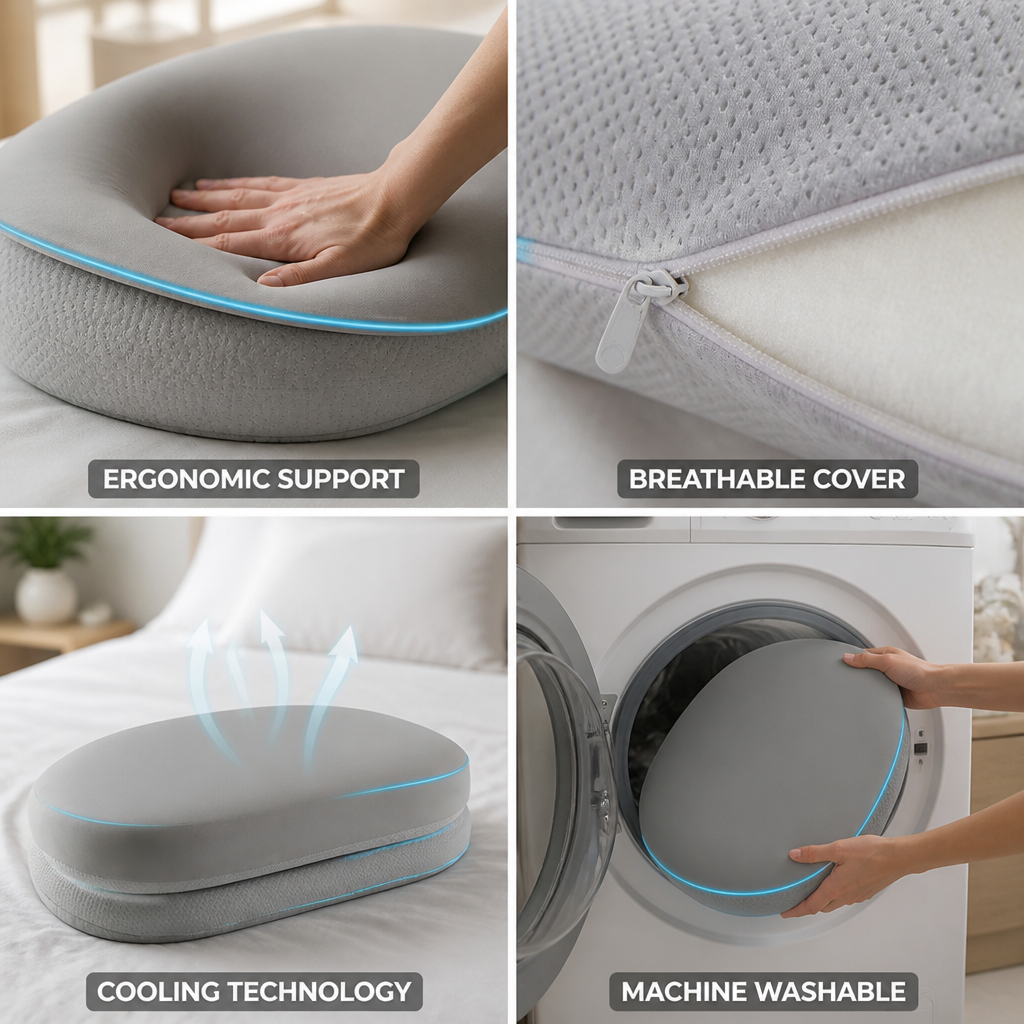 Sleeping Pillow Ergonomic Memory Foam & Cooling