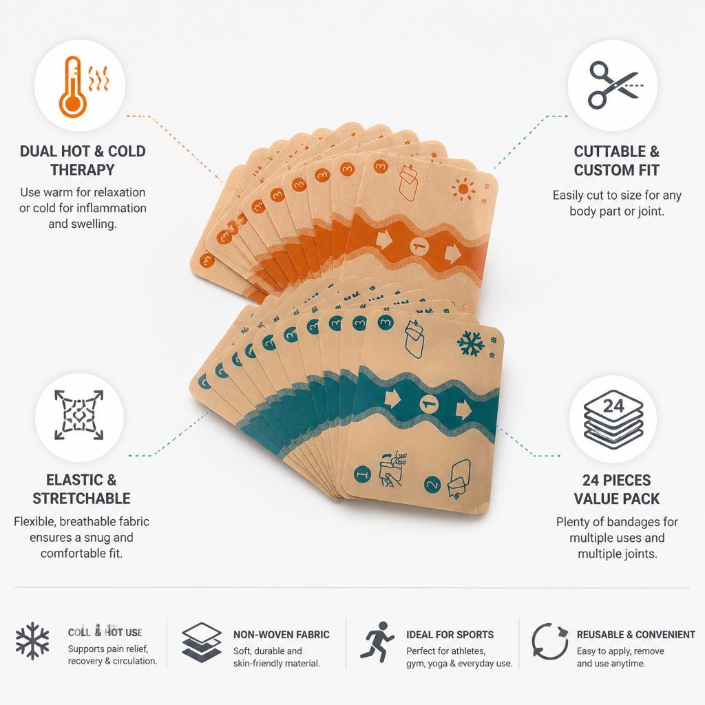 Sports Bandage Dual Cold & Hot Cuttable 24 Pieces