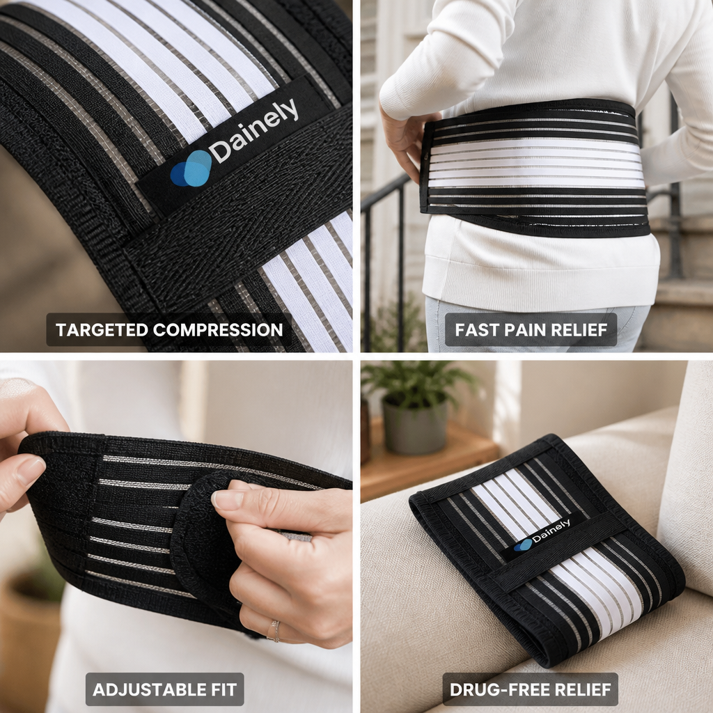 Targeted Compression & Acupressure Sciatica Relief Belt (Adjustable)