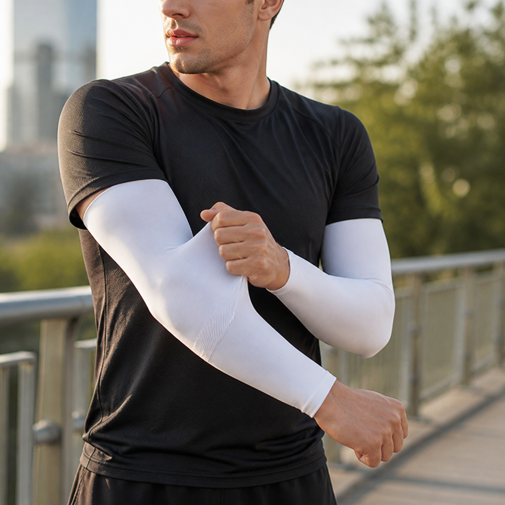 Targeted Compression Arm Sleeve with Anti-Slip Hem