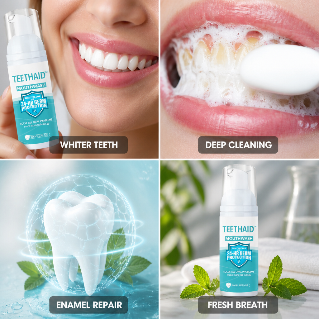 Teeth Whitening Mousse Herbal Microfoam Enamel Repair