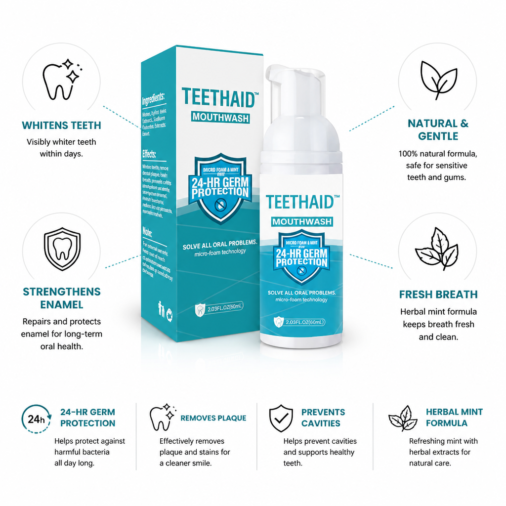 Teeth Whitening Mousse Herbal Microfoam Enamel Repair