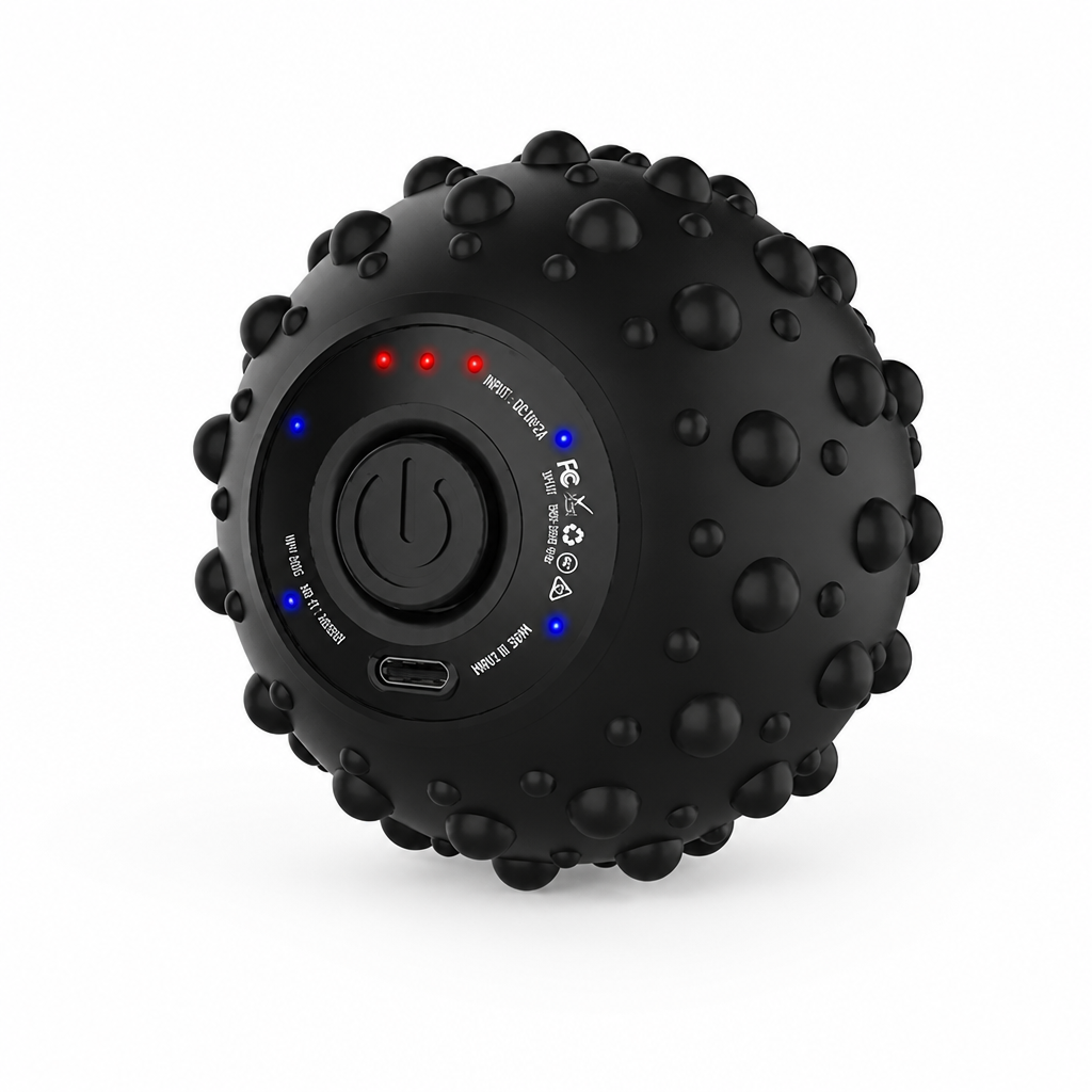 Textured USB Rechargeable Vibration & Heat Massage Ball (4-Speed)