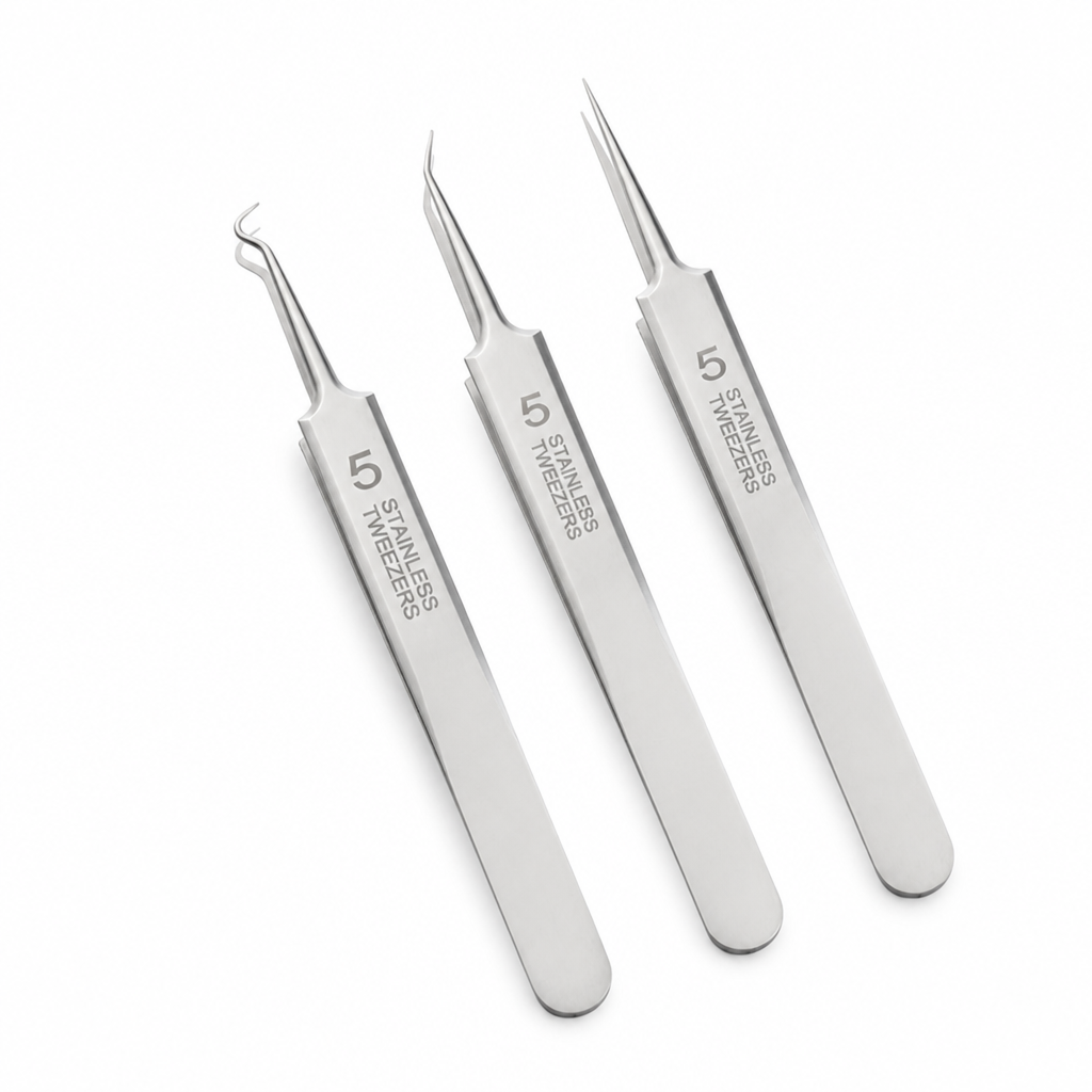 Tweezers Ultra-Fine Tip Medical-Grade Stainless Steel