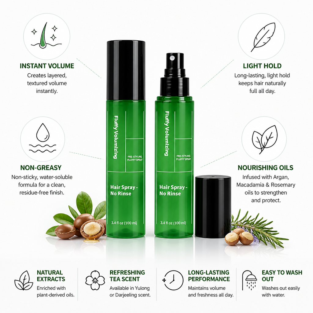 Volumizing Hair Spray Instant Volume Non-Greasy Long-Lasting Hold