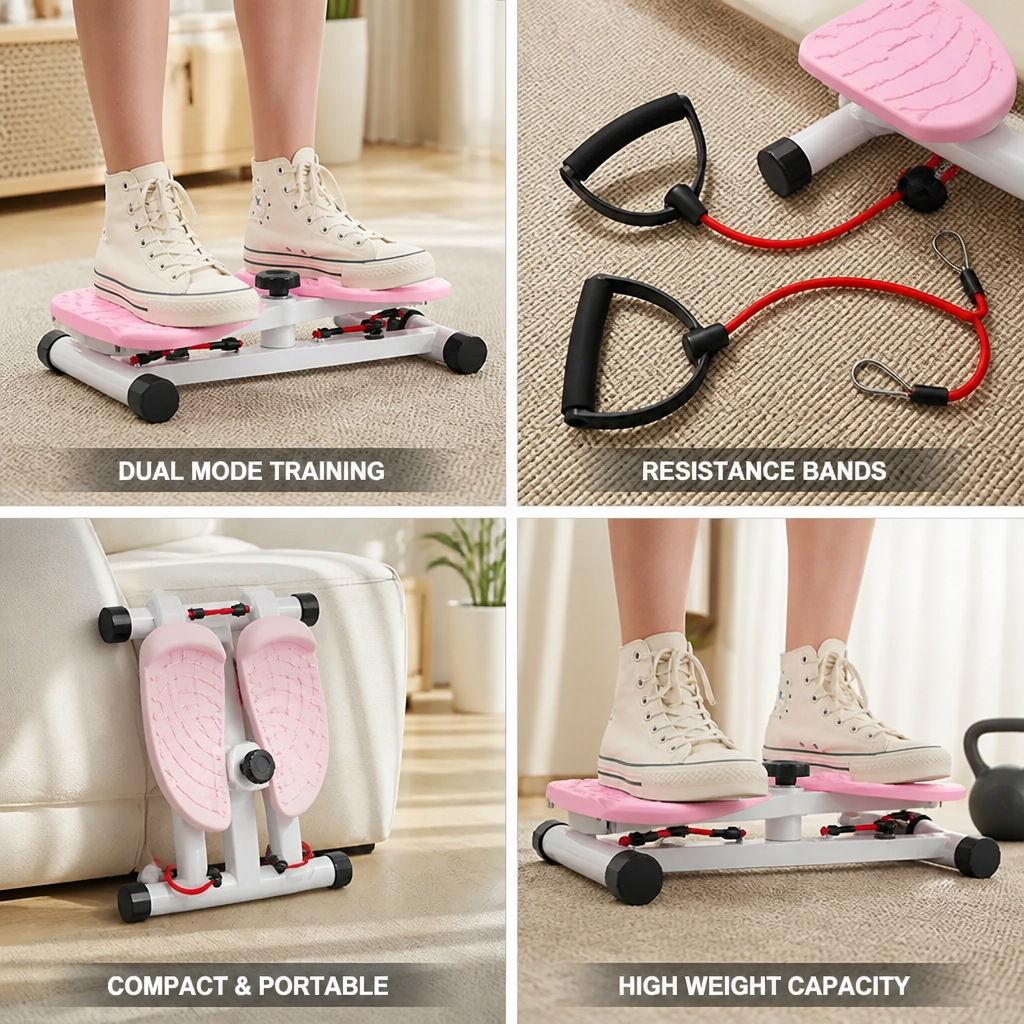 Waist Twister Board Dual-Mode With Resistance Bands