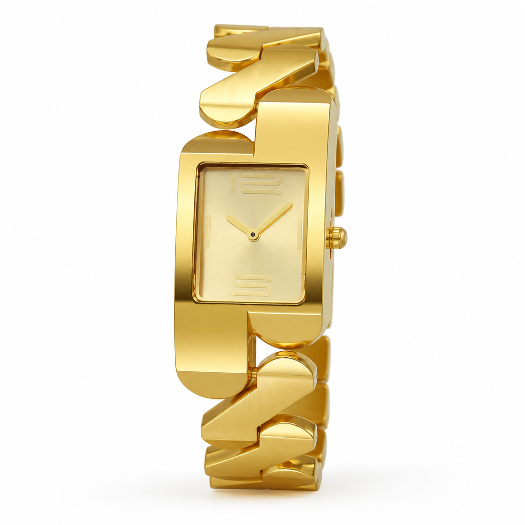 Watch Vintage Square Dial Quartz Movement Scratch-Resistant Glass