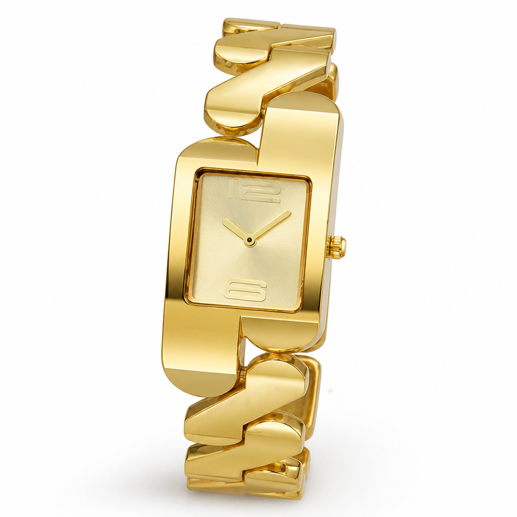 Watch Vintage Square Dial Quartz Movement Scratch-Resistant Glass