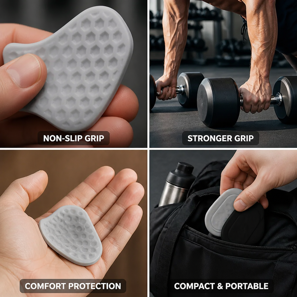 Weightlifting Hand Grips Ergonomic Non-Slip Silicone
