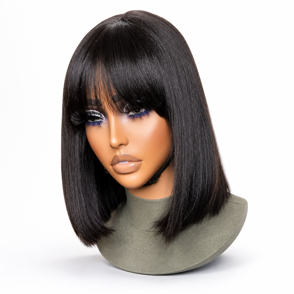 Wig Shoulder-Length Natural-Looking Heat-Friendly Fiber